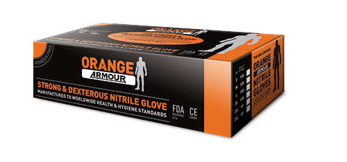 Armour Safety Products Ltd. - Orange Armour Heavy Duty Disposable Nitrile Glove