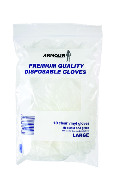 Armour Safety Products Ltd. - Vinyl Diposable Glove Powdered Retail Pack