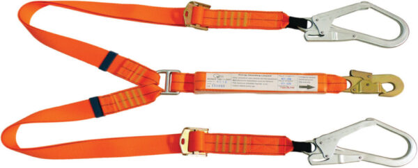 Armour Safety Products Ltd. - 2M Adj Twin Leg Shock Absorbing Lanyard With 1Xmh003 2Xmh004