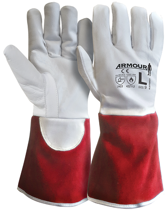 Armour Safety Products Ltd. - Armour Tig Cut 4 Welding Glove Red Cuff – 30cm