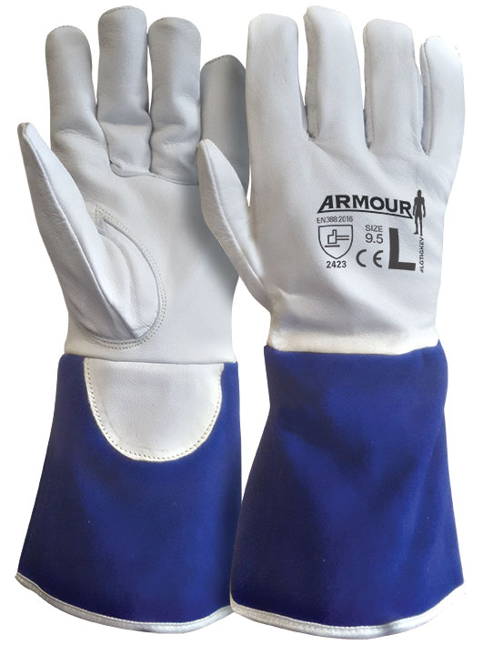 Armour Safety Products Ltd. - Armour Tig Cut 4 Welding Glove Blue Cuff – 30cm