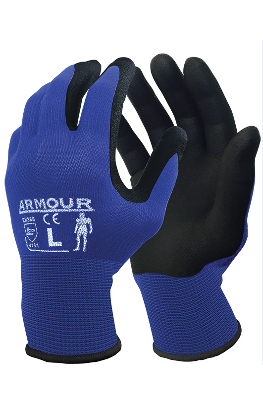 Armour Safety Products Ltd. - Armour Black Foam Nitrile Open Back Glove