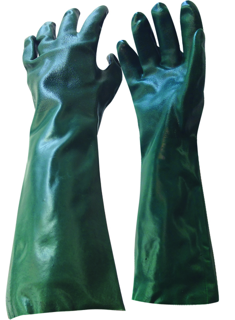 Armour Safety Products Ltd. - Green PVC Chemical Gauntlet Glove – 45cm