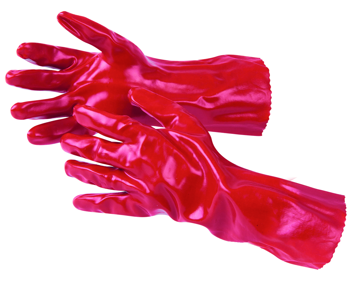 Armour Safety Products Ltd. - Red PVC Gauntlet Glove – 35cm