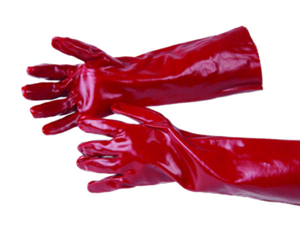 Armour Safety Products Ltd. - Red PVC Gauntlet Glove – 45cm